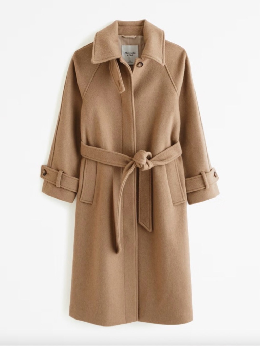 Abercrombie & Fitch Wool Blend Funnel Neck Coat